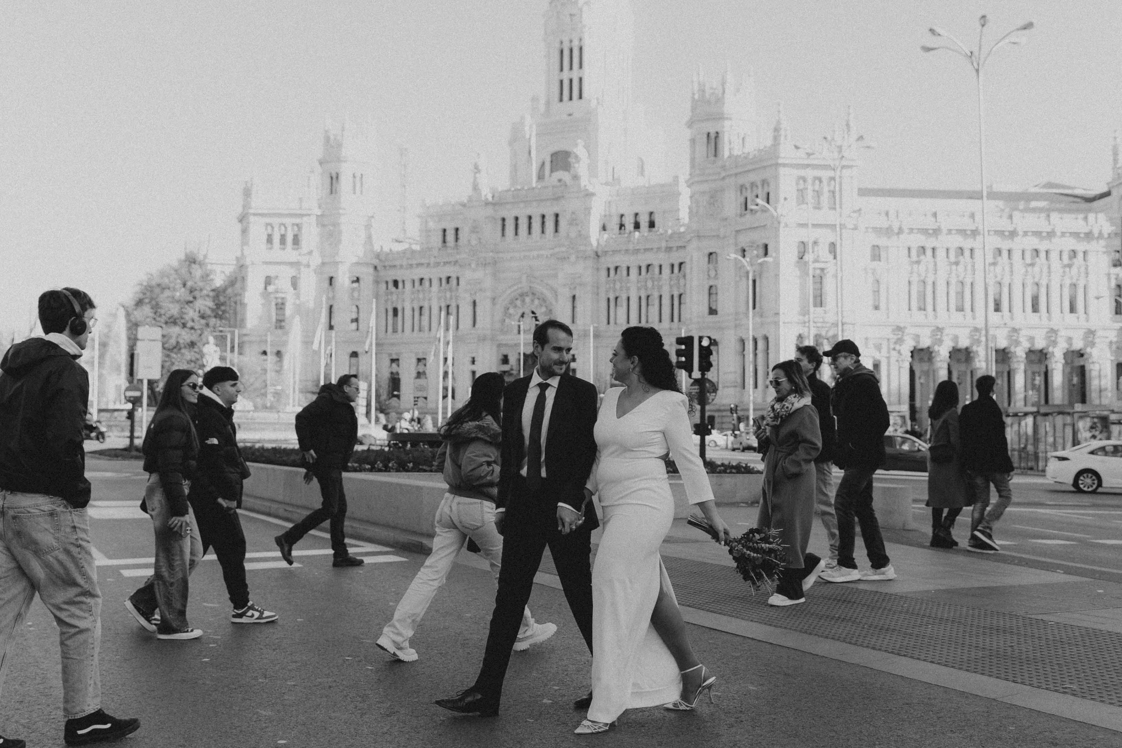 fotografias de boda por el centro de madrid con leyre canizares