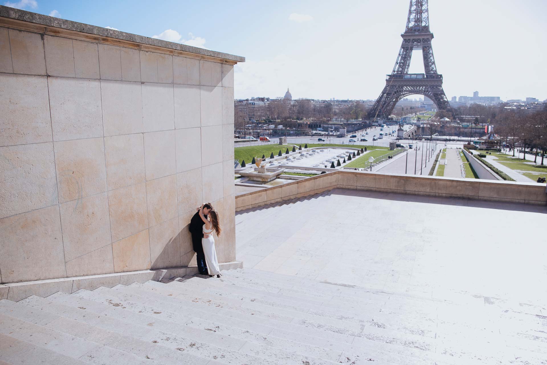 fotografia de pareja en paris