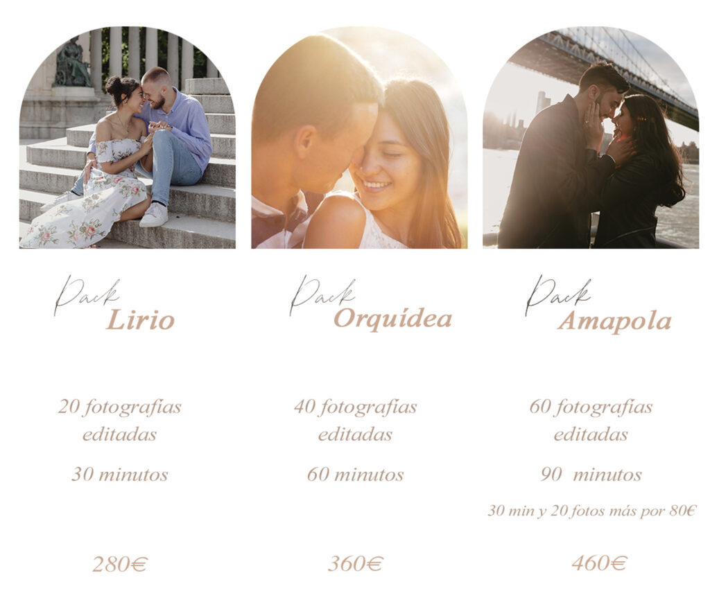 packs de prebodas y fotografia de pareja en madrid