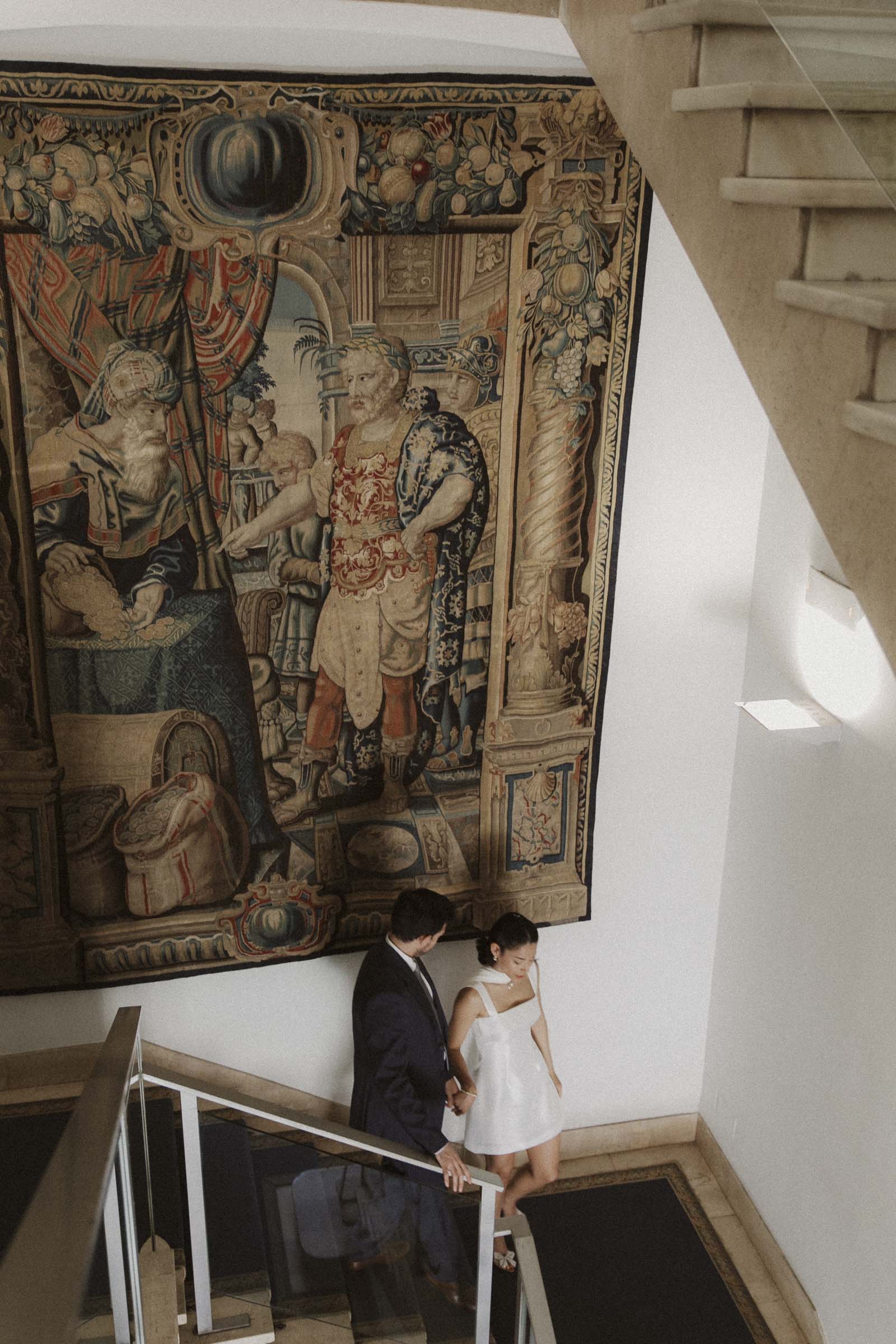 fotografia de boda en casa de la panaderia de la plaza mayor