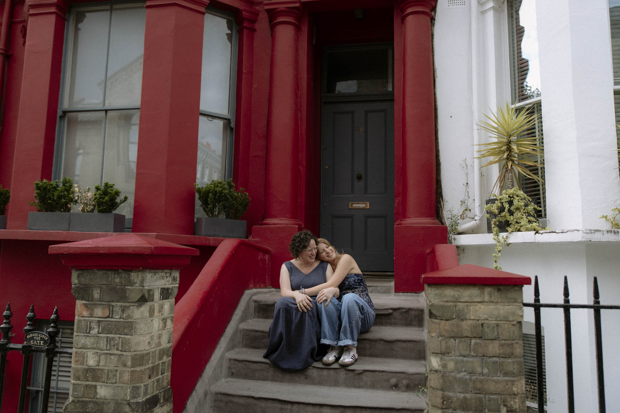 fotografia de pareja y familia en notting hill, londres