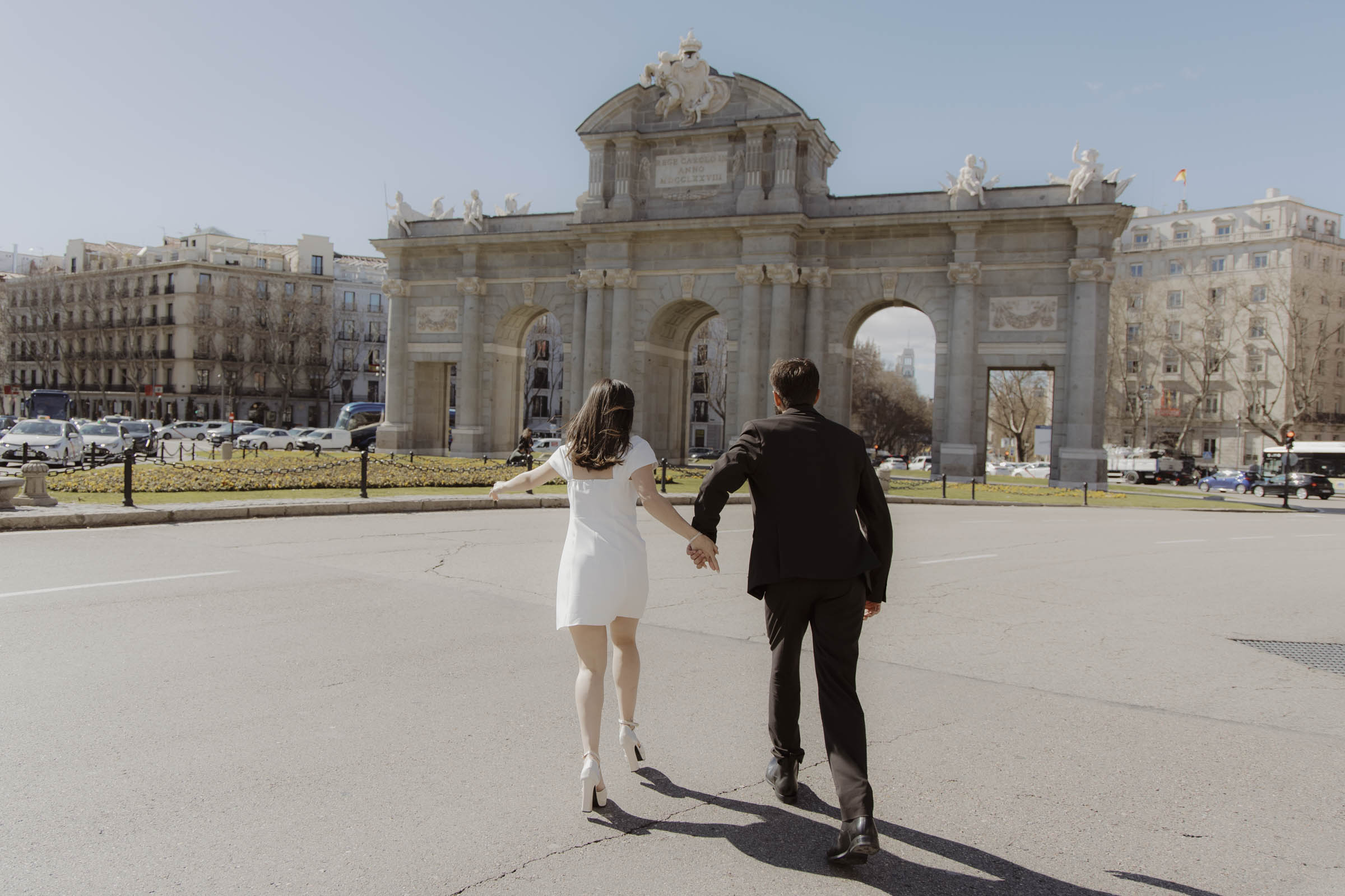 sesion de comprimiso en la puerta de alcala de madrid
